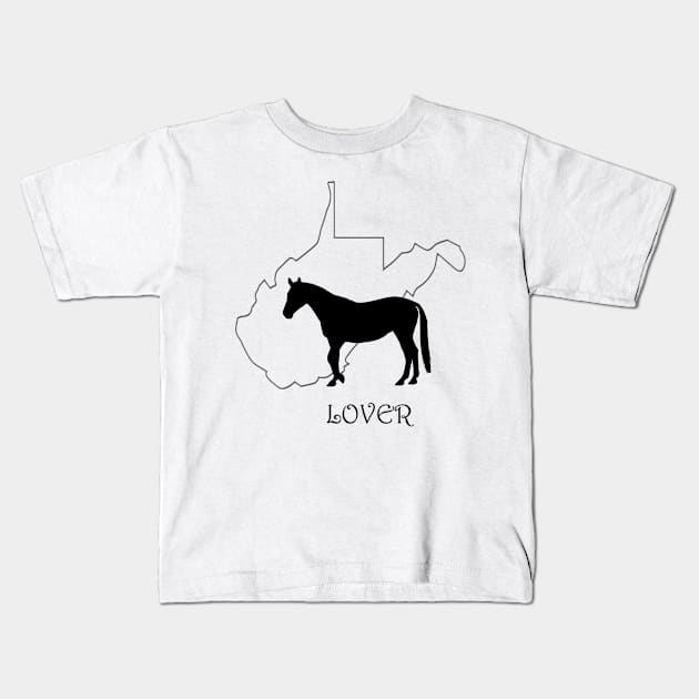West Virginia Horse Lover Gifts Kids T-Shirt by Prairie Ridge Designs